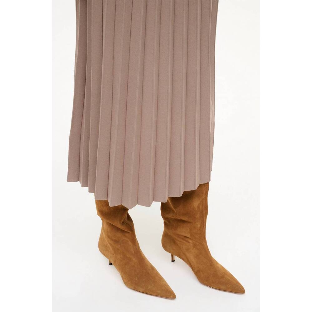 NEW STAUD women's sebastian kitten heel boot in tan - Picture 7 of 7